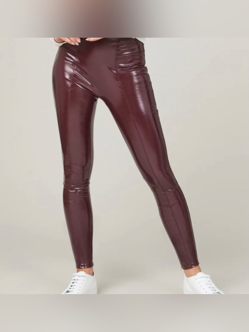 SPANX Faux-Leather Leggings - Ruby